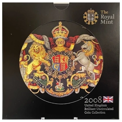 United Kingdom 2008 Uncirculated Mint Coin Set (9 coins) Royal Arms