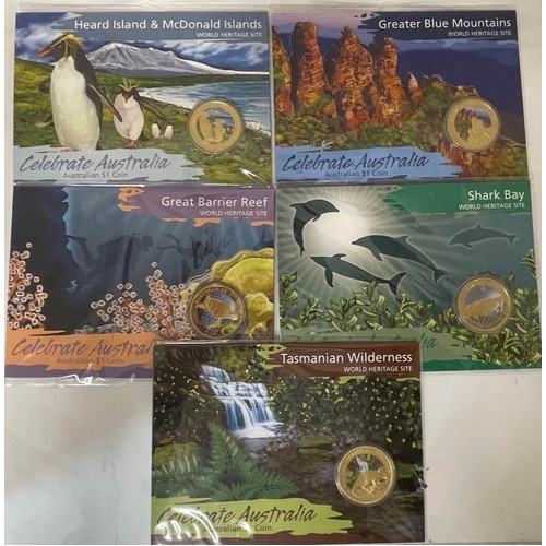 2010 $1 Uncirculated 5 Coin Set Celebrate Australia