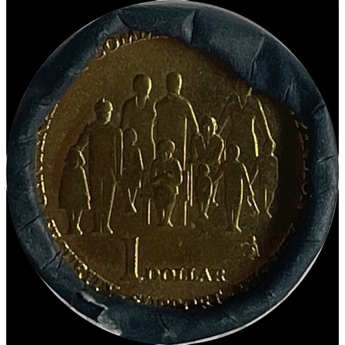 2009 One Dollar Coin Mint Roll Old Age Pension Heads / Tails