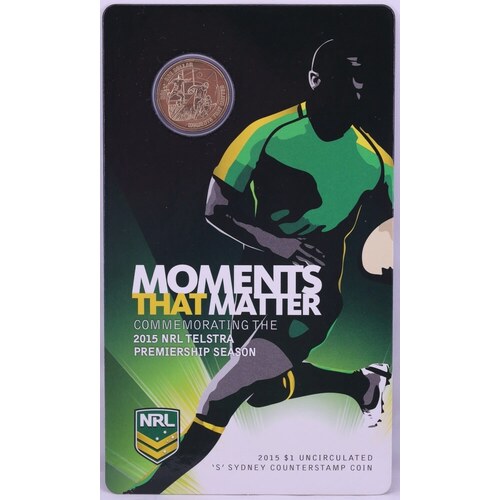 2015 1 Dollar Uncirculated Coin NRL Moments that Matter