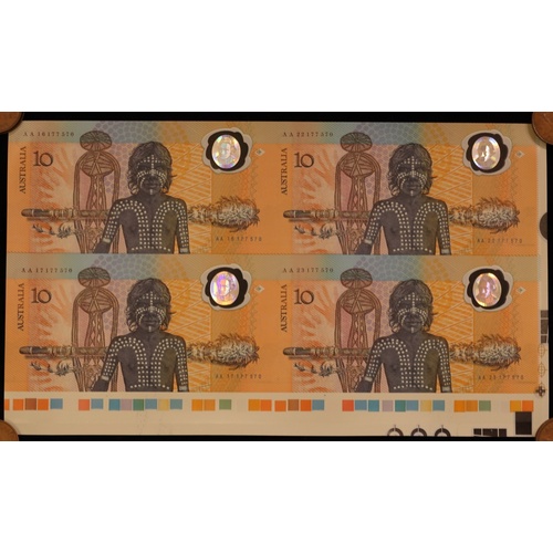 1988 Ten Dollars Uncut Block of Four