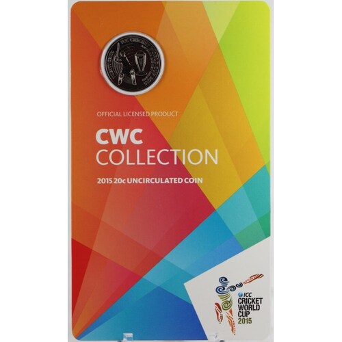 2015 20 Cent Uncirculated Coin Cricket World Cup Collection