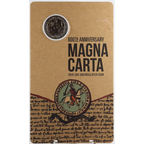 2015 20 Cent Uncirculated Coin Magna Carta