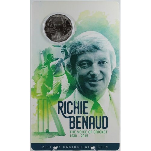 2017 50 Cent Uncirculated Coin Richie Benaud