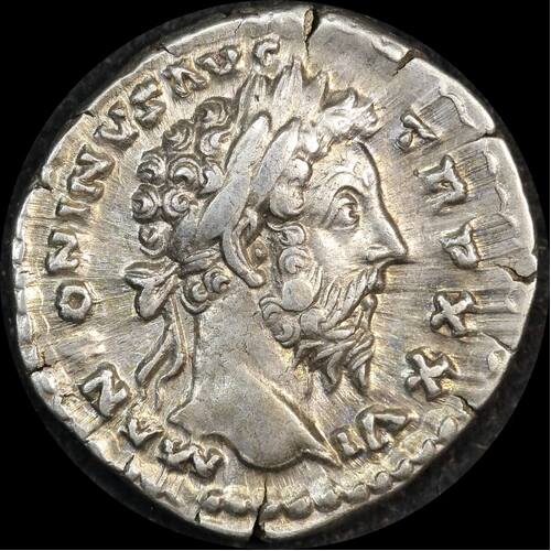 Ancient Rome (Imperial)  161 ~ 180 AD Marcus Aurelius Silver Denarius Aequitas  RIC III/252 Very Fine