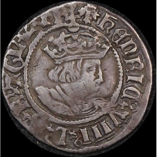 1509 ~ 1547 Silver Halfgroat Henry VIII S#2343 about VF