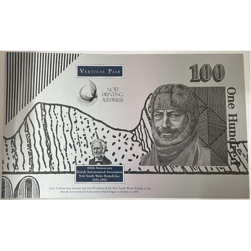 1995 100 Dollars Uncut Vertical Pair - Red Serials