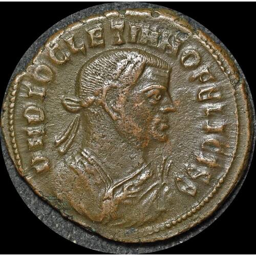 Ancient Rome (Imperial)  308 AD Dicletian Copper Follis Providentia  RIC VI Alexandria 91a Very Fine