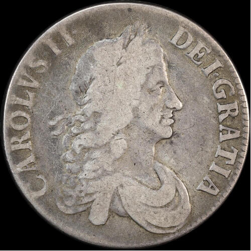 1666 Silver Crown Charles II S#3356 Fine