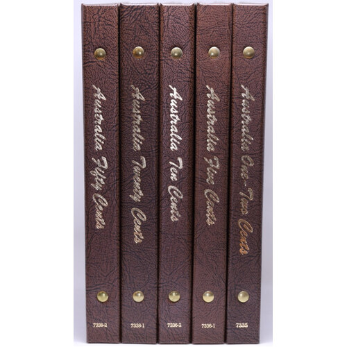 Complete Set of Australian Decimal Coins in Dansco Supreme Album 1966-1981 Unc