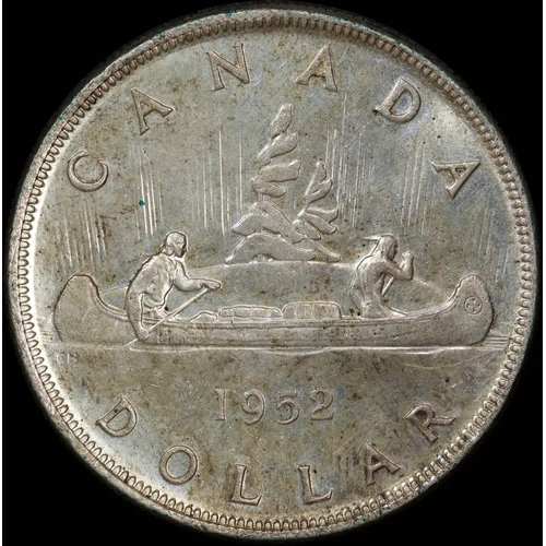 Canada 1952 Silver 1 Dollar Voyageur KM# 46 Uncirculated