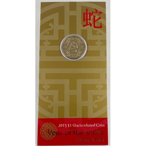 2013 1 Dollar Uncirculated Coin Lunar Year of the Snake