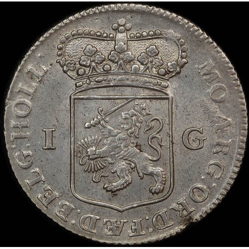 Netherlands (Utrecht) 1762 Silver Guilder KM# 102.3 Extremely Fine