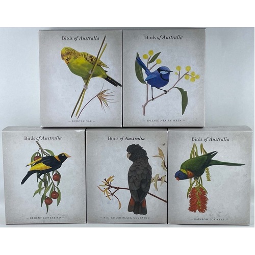 Silver 1/2 Ounce Proof 5 Coin Set 2013 Birds of Australia