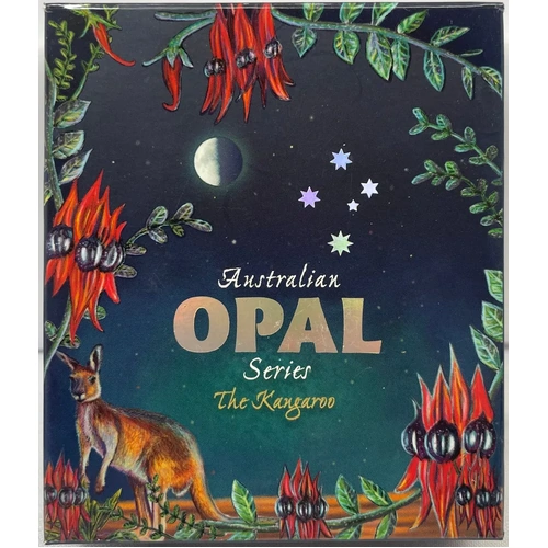 2013 Silver 1 Ounce Proof Coin Opal Kangaroo