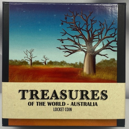 2014 Silver 1 Ounce Proof Coin Treasures of the World - Australia Gold
