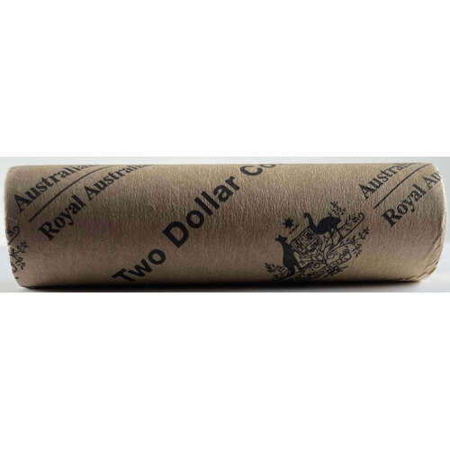 2018 Coloured 2 Dollar Coin Mint Roll Eternal Flame Heads / Tails