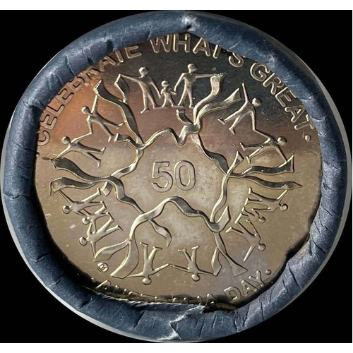 2010 50 Cent Mint Roll Australia Day Tails / Tails