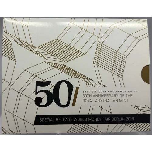 Australia 2015 Uncirculated Mint Coin Set 50th Berlin World Money Fair Edition