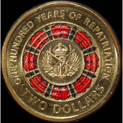 2019 Coloured 2 Dollar Coin Repatriation Centenary Uncirculated