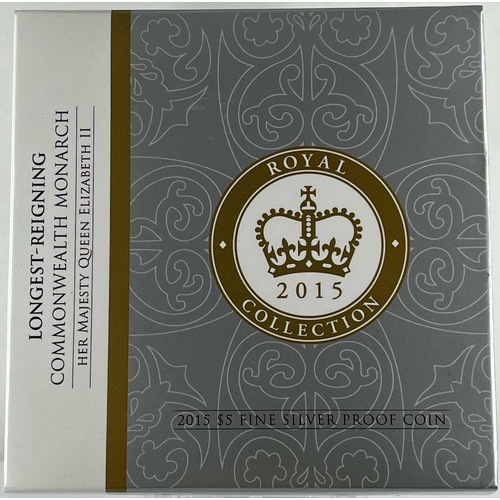 2015 Silver 5 Dollar Proof Longest Reigning Monarch