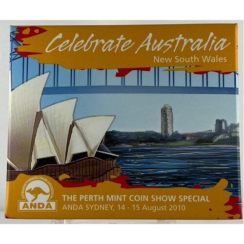 2010 Silver 1 Ounce Proof Coin Celebrate Australia - New South Wales