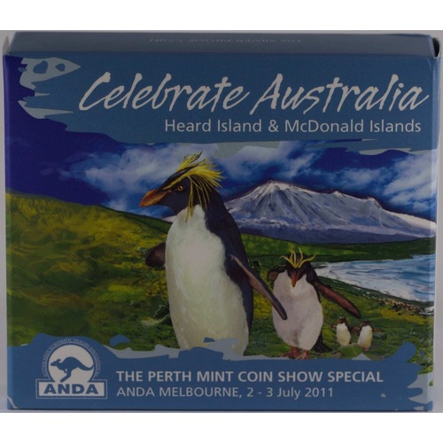 2011 Silver 1 Ounce Proof Coins Celebrate Australia Heard & McDonald Islands