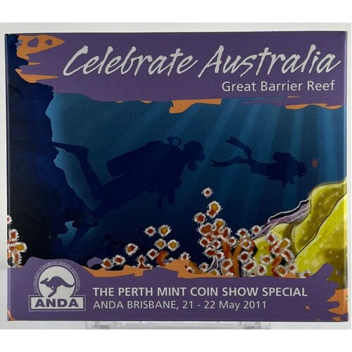 2011 Silver 1 Ounce Proof Coins Celebrate Australia - Great Barrier Reef