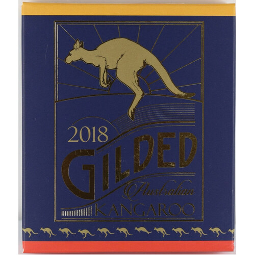 2018 Silver 1oz Gilded Coin Australian Kangaroo