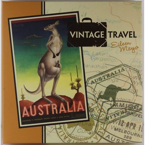 2014 Silver Rectangular 1oz Proof Coin Vintage Travel - Kangaroo