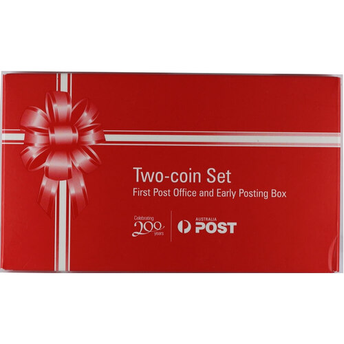 2009 Silver 1oz & 1 Proof 2 Coin Set First Post Office and Early Posting Box