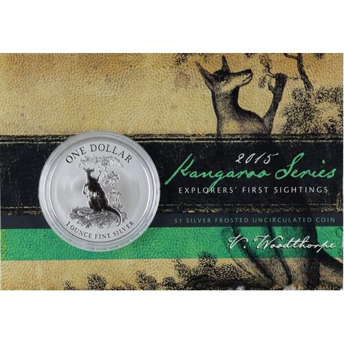 2015 Silver 1 Dollar Coin Explorers First Sightings - V Woodthorpe