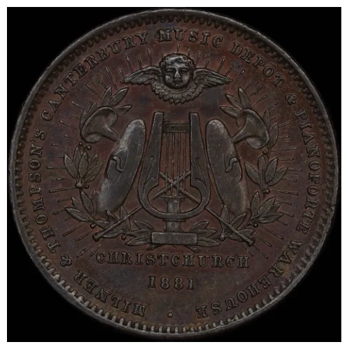 Milner and Thompson Copper Penny Token 1881 A# 376 Uncirculated