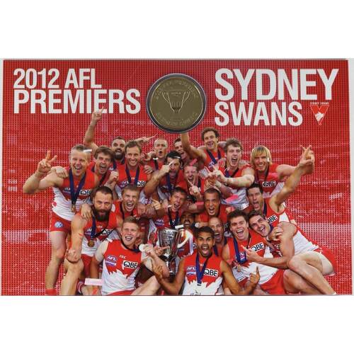 2012 One Dollar Coin Uncirculated Sydney Swans AFL Premiership