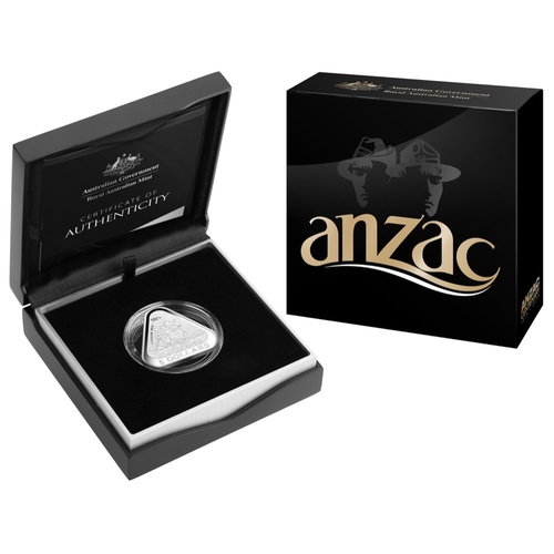2015 Silver $5 Triangular Proof Anzac Centenary