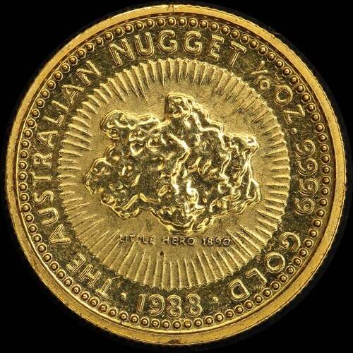 1988 Gold One Tenth Ounce Coin Little Hero Nugget