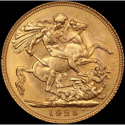 1925 London George V Large Head Sovereign Choice Unc