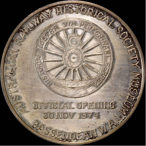 1974 Silver Medallion Australian Railway Historical Society Museum