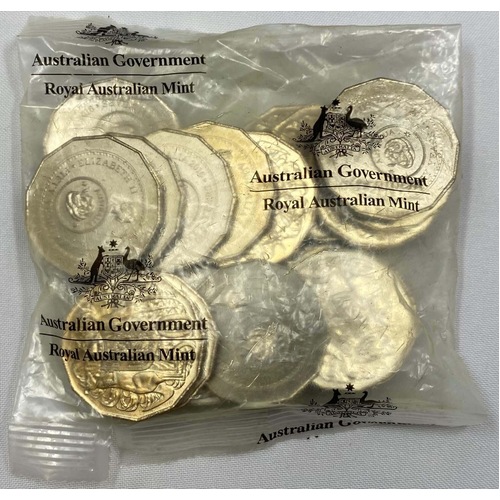 2016 50c Mint Bag of 20 Coins Uncirculated Changeover
