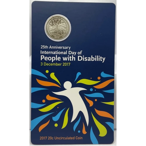 2017 20 Cent Uncirculated Coin Disability Day