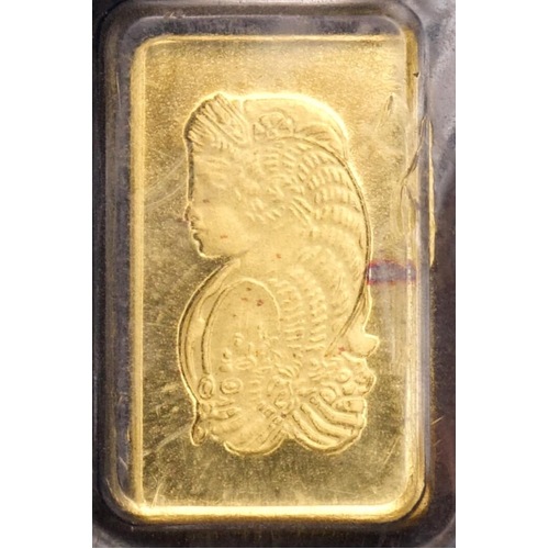 PAMP Suisse Fine Gold 1 gram Minted Ingot