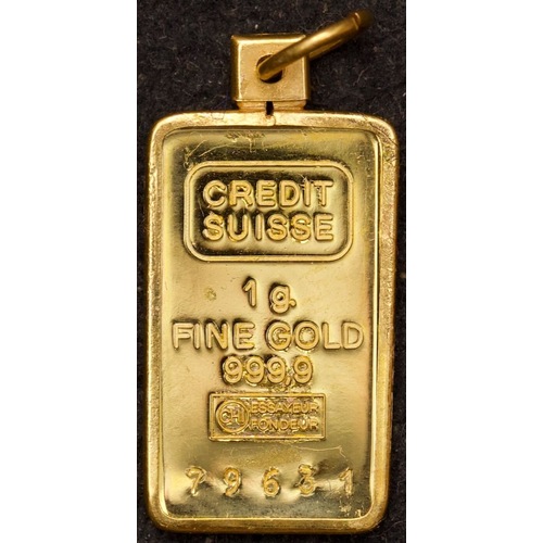 Credit Suisse Fine Gold 1 gram Minted Ingot
