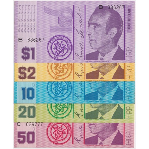Hutt River Province (Australia) 1974 Set of 5 Banknotes Uncirculated