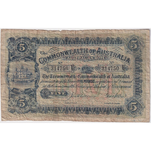 1916 Five Pound Collins/Allen R36c Very Good