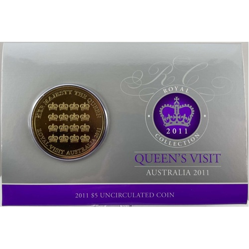 2011 5 Dollar Uncirculated Coin Queen's Visit