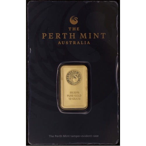 Perth Mint Fine Gold 10 Gram Minted Ingot