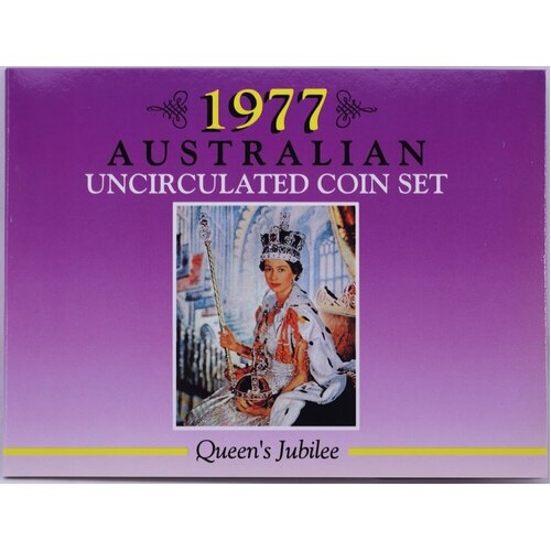 1977 Uncirculated Mint Coin Set Sherwoods QEII Silver Jubilee