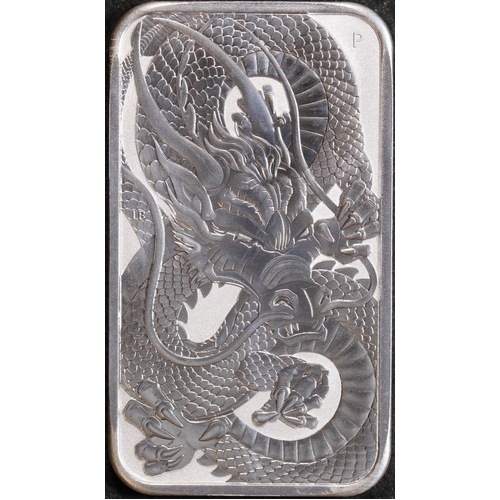 2021 Silver 1oz Rectangular Bullion Coin Lunar Dragon