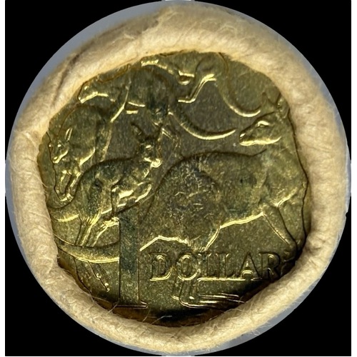 1985 One Dollar Coin Mint Roll Mob of Roos Heads/Tails