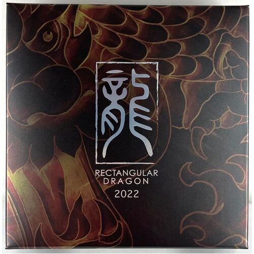 2022 Silver 1oz Rectangular Proof Coin Rectangular Dragon